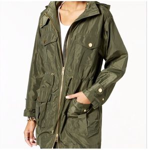 Michael Kors Women Green Rain Coat